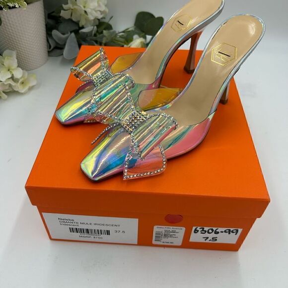 Women’s Nalebe diamanté iridescent mule, size 37.5 made in Italy - Picture 7 of 10